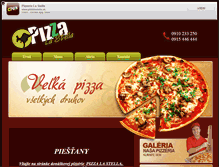 Tablet Screenshot of pizzalastella.sk